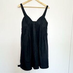 Graham & Spencer 100% Silk Sleeveless Babydoll Dress Medium LBD cocktail glam